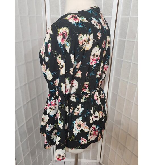 Fashion to Figure FTF Women’s V-Neck Long Sleeves Blouse Top Shirt Size: 0X (12) - Picture 5 of 7